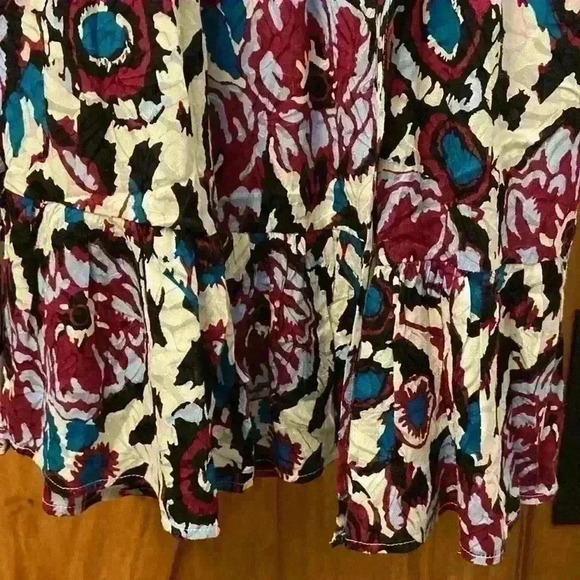 Ba&sh Giulia Wrap Minidress Multi Floral Design Size Medium New - Picture 2 of 9